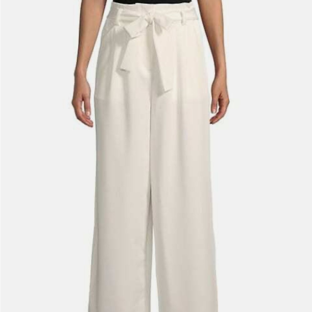 BCBGMaxAzria White Wide-Leg Pants